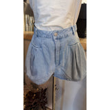 Flared Denim Shorts