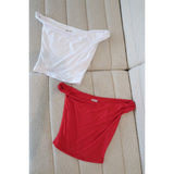 Twisted Top- White/Red